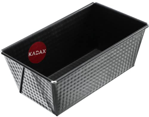 KADAX Moule à Gâteau Rectangulaire en Tôle Antiadhésive, Idéal pour Brioche, Brownie, Cake aux Fruits Confits, Pain de Viande et Terrine (31 x 15.5 cm, Noir)