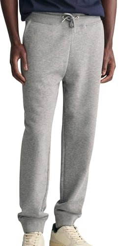 Gant Herren REG Shield Sweatpants Lässige Hose, Grey Melange, 4XL