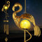 JIAUFU Flamingo Solarleuchten Windspiele für Draußen, Metall Solar Windspiel Hängend LED Licht Wasserdicht, Outdoor Wind Chimes für Garten Patio Rasen Yard Dekoration