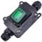 Taiss/IP67 wasserdichter inline schalter kabelschalter 12V DC 20A DPST 4 polig, Ein/Aus Wippschalter für den Außeneinsatz,Mit LED grün Licht Joystick Tasten,Auf beiden Seiten Ein und Ausgang