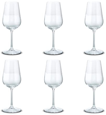 Peill+Putzler Germany 6er Set Rotweinkelche, 480ml Volumen, Stabiler Fuß, Kristallgläser mit einem schlichten Design, Weingläser für Wasser, Saft & Cocktail, Trinkgläser