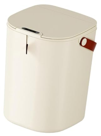 Sharplace Poubelle automatique Poubelle intelligente Poubelle électrique 20L Poubelle sans grande capacité avec couvercle pour bureau de salle de, Crème
