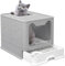 Drumm Caja de Arena Plegable para Gatos, Arenero Cubierto con Cajon,con Pala Cepillo,Entrada Frontal y Salida Superior Súper Grande, Inodoro para Mascotas