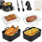 Lot de 9 accessoires pour friteuse à air comprimé Ninja Dual Air Fryer, accessoires de friteuse Ninja avec doublures en silicone, supports de friteuse à air comprimé et doublure en papier, etc. pour