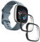 iDaPro [2 Stück] Schutzhülle für Fitbit Versa 4 Sense 2, Displayschutzfolie, vollständige Abdeckung, schützende Stoßstange, weiche TPU-Abdeckung, Zubehör [Sc