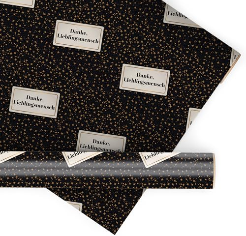 wandmotiv24 Geschenkpapier personalisiert, 100 x 70cm, 0.7 qm, Text anpassen, Weihnachten, Sterne, Fotogeschenk, Geschenk für Freunde und Familie M0044