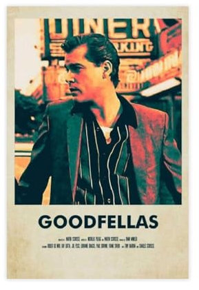 Goodfellas Klassische Retro-Filmplakate Film 6 Leinwand Wandkunst Dekor Gemälde für Wohnzimmer Zuhause D Leinwand Poster Wandkunst Dekor Druck Bild Gemälde für Wohnzimmer Schlafzimmer Dekoration