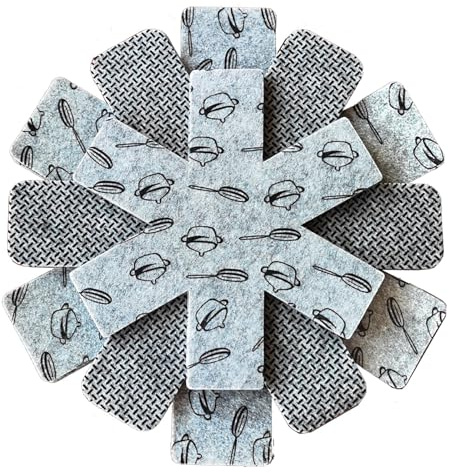 Pot and Pan Protectors 12 Pcs (10 14 15), Pan Protectors for Stacking
