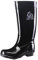 MaNMaNing Stivali Stivali da pioggia alti da uomo Stivali di gomma da lavoro per esterni in PVC nero antiscivolo impermeabili (Black, 44)