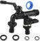 Wasserhahn Garten, Wasserhahn Garten 1/2 Zoll & 3/4 Zoll aus Messing inkl. 2 Gummidichtungen, 2 O-Ringe, 1 Wasserdichtes Klebeband, 2 Schlauchadapter, Wasserhahne für Garten, Waschmaschine
