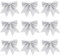 Sprinlot Schleifen Weihnachtsbaum Silber, 9pcs Schleife Weihnachten, Geschenkschleifen Weihnachten, Christmas Bows, Silber Weihnachtsschleifen Outdoor, Schleifen für Weihnachtsbaum Decoration