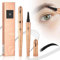 2024 Neu 3D Microblading Augenbrauenstift mit 4 Gabelspitzen Applikator,Augenbrauenstift Wasserfest, Langanhaltenden Magischer Eyebrow Pen Erzeugt Mühelos Natürlich Aussehende Brauen (Schwarz)