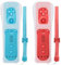 GBKDQQ 2x Wii-Fernbedienung, Controller Gamecontroller Wireless Remote Bewegungssensor Vernbedinung Ersatz Gamepad Controller mit Silikonhülle und Handschlaufe (Rot+Blau)