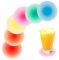 6pcs Dessous de Verre Colorés en Acrylique, Dessous de Verre Ronds Mignons Dessous de Verre Colorés Dessous de Verre Résistants à la Chaleur pour Décoration de la Maison