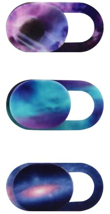 Copertura per fotocamera portatile, confezione da 3, protezione ultra sottile per la privacy della webcam | Cuxnoo Adesivi per webcam per MacBook Pro, iMac, iPad Pro e altri laptop o tablet, spazio colorato