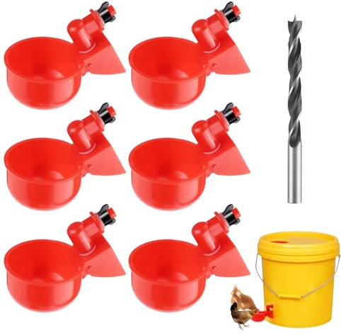 Bebedero Gallinas Automático Bebedero Plástico para Pollo Comedero | automático de pollo Agua para Pollos Automática Kit con Broca para Patos Gansos