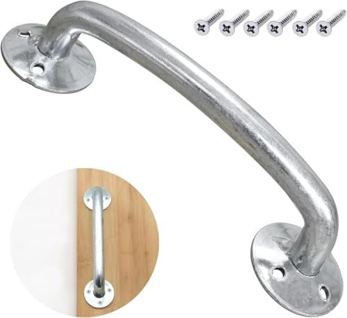 OXTXO Massiver Heavy Duty Türgriff 300mm – D-verzinkter Scheunentorgriff mit Schrauben – Ideal für Türschuppen, Garagen und Schränke