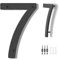 House Numbers Large Door Number 10 inch/25 cm - Modern House Numbers Black Plastic Exterior Front Door - Address Numbers 7