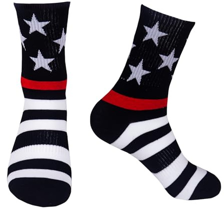 Evankin Socken mit amerikanischer Flagge, Patriotische USA, lustige Crew-Socken, Geschenke für Herren, 4. Juli, American Style-6, Einheitsgr��e