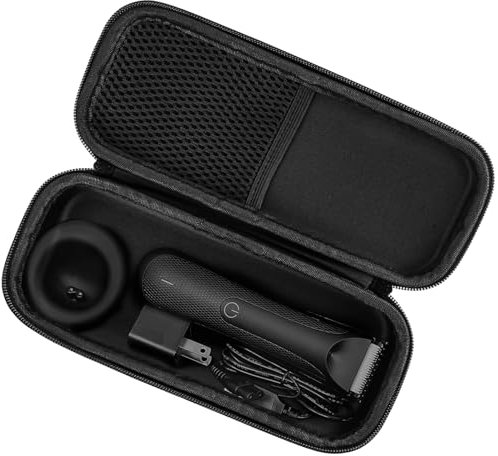 Linkidea Men's Body Trimmer Travel Case, Compatible with Manscaped Lawn Mower 3.0, 4.0, 5.0, Groin & Body Shaver, Portable Storage Bag for Grooming Kit, Compact Travel Organizer (Black)