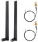 Cavo per scheda di rete wireless M.2 NGFF Mtlavishness 2 pezzi e antenna 2x5DBi Testa SMA placcata in oro per un segnale migliore Compatibile con più schede di rete wireless