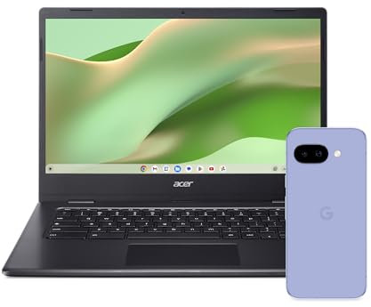 Google Pixel 9a – Smartphone Android Libre con cámara con IA, batería para Todo el día y potentes Funciones de Seguridad – Lila, 128GB + Acer Chromebook 314