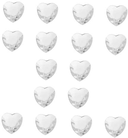 Selbstgemacht Herzperlen aus Acryl für Schmuck, 500 Stück | Glatte Oberfläche, für Dekorationen und Juwelierarbeiten, Schmuckdekorperlen