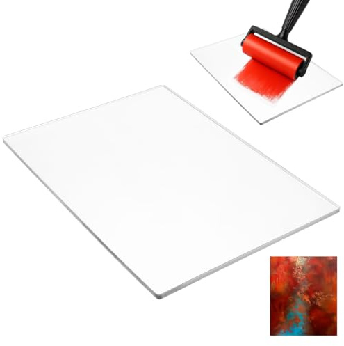 DIYEAH A3 Gel Printing Plate Transparent Monoprinting Pad for Printmaking Reusable Gel Plate for Card Making Scrapbooking Journaling Mixed Media and DIY Crafts