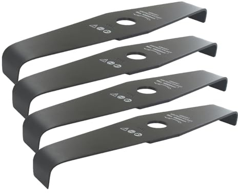 GREENSTAR - Lame 2 Dents - Spéciale Ronces - Adaptable Pour Débroussailleuse - Coupe De 320 mm, Alésage 20 mm & Epaisseur 4 mm - Qualité Supérieure, Noir (Lot de 4)