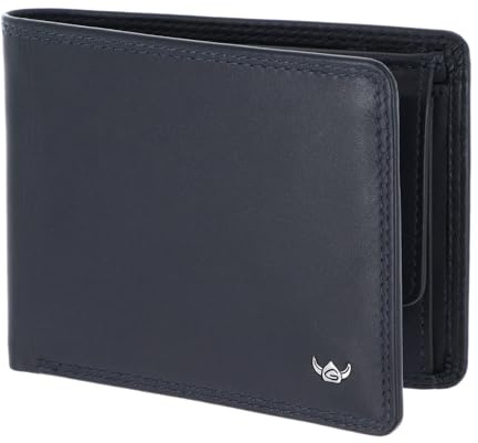 Golden Head Leder Geldbörse Polo RFID Protect Scheintasche 1133 Marineblau dunkelblau