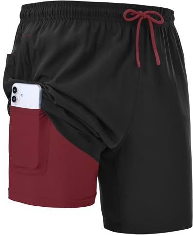 Zoofly Badehosen für Herren Schwimmhose Herren Kompressionsfutter Badeshorts Männer Schnelltrocknend mit Taschen Sportshorts