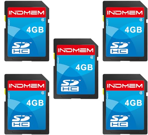 SD Card 4GB SDHC Class 4 Flash Memory Card 4 GB Camera Cards 5 Packs