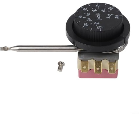 WIIYENA Thermostat de radiateur électrique réglable de 0 à 120 °C Sonde de capteur de température pour kits de refroidissement après-vente