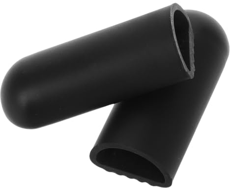 Zerodeko Manchon de Béquille en Silicone Noir pour Scooter Électrique, Protection Antidérapante Légère et Design Élégant, Lot de 2 Pièces