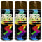 Deco Color 3er Sparpack DC Lackspray glänzend 400ml nach RAL freie Farbauswahl (3 Dosen in nussbraun glanz RAL 8011)