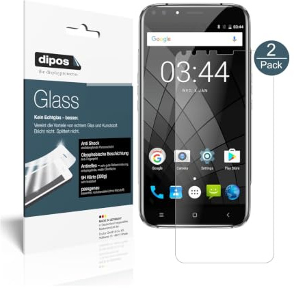 dipos 2x Displayschutzfolie 9H matt für Oukitel U22 (5,5 Zoll)