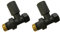 Home Standard JT Pickfords | | Straight Round Anthracite Valves for Radiators & Towel Rails (Pair) | For Heated Towel Rails & Central Heating Radiators