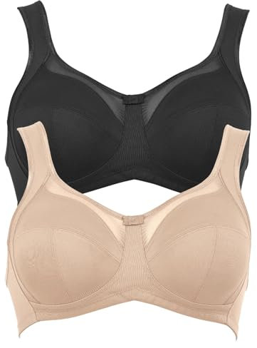 Anita 2er Sparpack Komfort BH Clara 5459 Gr. 95F in 1xhaut 1xschwarz