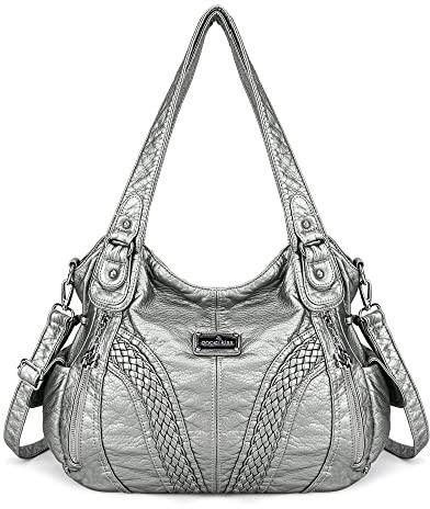 Angel Kiss Handtasche Gurt Tote-Hobo-Crossbody, 1-Silbergrau