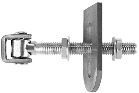 Torangel verstellbar M18 x 185 mm mit U-Form Anschweißlasche Torbeschlag Stahl-Torband Stahltor-Scharnier von SO-TECH®