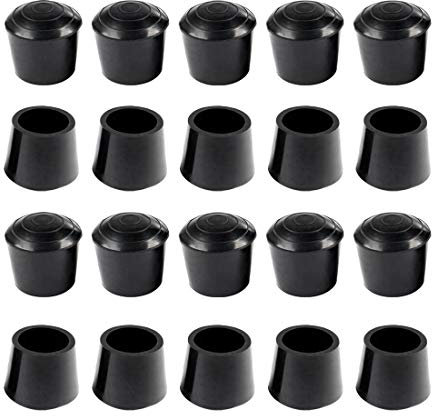 uxcell Stuhlbeinkappen, rutschfest, Gummi, Möbelfüße, Bodenschutz, reduziert Lärm, verhindert Kratzer, 20 Stück