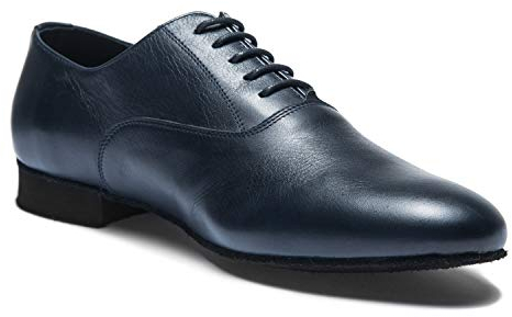 Pirou P100 Tanzschuhe Herren Chromledersohle, Navy, 42.5 EU