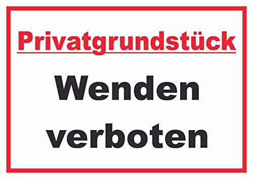 HB-Druck Privatgrundstück Wenden verboten Schild A4 (210x297mm)