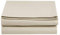 Elegant Comfort 1-teiliges Bettlaken in Premium-Hotelqualität, luxuriös und weich, 1500 Premium-Mikrofaser-Bettwäsche, knitterfrei, schmutzabweisend, California King, Creme