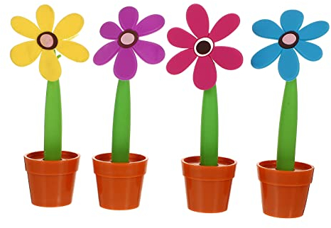 Blumenform Stift Blumentopf Kugelschreiber Kreative Sonnenblume Schreibwerkzeug Briefpapier Kugelschreiber für Büro zu Hause Schule 4 Stück