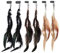 MWOOT 6 Stück Federn Haarextensions, Kopfschmuck Haarverlängerungen mit Federn, Boho Haarschmuck für Faschingskostüm Karneval Halloween Verkleiden, Damen Cosplay Haardeko Zubehör Feder Haarspangen