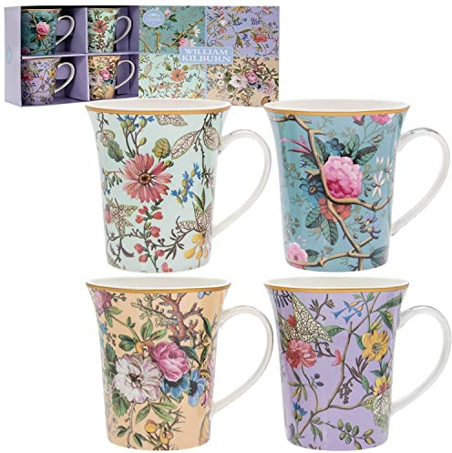 The Leonardo Collection LP94355 Set, Ceramic, 300 milliliters, William Kilburn Mugs Set of 4