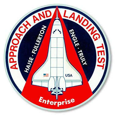 Sticker-Designs 10cm! Klebe-Folie Wetterfest Made-IN-Germany NASA Enterprise Approach Landing Test Space Shuttle UV&Waschanlagenfest Auto-Aufkleber Profi-Qualität! F846