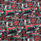 Kt KILOtela - Patchwork-Stoff, Digitaldruck, 100% Baumwolle, 100 cm Länge x 140 cm Breite, Comic, Rot, 1 m
