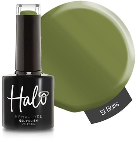 Halo Gel Polish 8ml - St Barts. UV/LED Gel Nail Polish, Long Lasting & Easy To Apply. Nail Art Colours For Manicure & Pedicure. Gel Polish For Professional & Home Use.